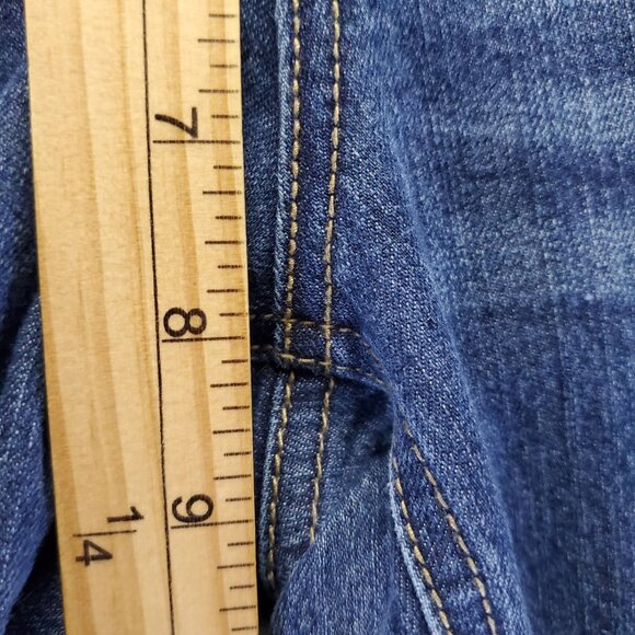 Maurices Jeans Womens 7/8 Blue Straight Leg Mid Rise Stretch Denim - Picture 6 of 12